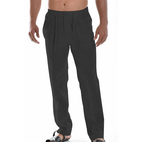 Pantalon d'été en lin pour hommes - Style décontracté confortable et respirant