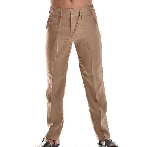 Pantalon d'été en lin pour hommes - Style décontracté confortable et respirant