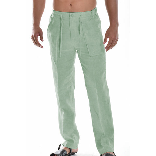 Pantalon d'été en lin pour hommes - Style décontracté confortable et respirant