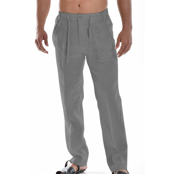 Pantalon d'été en lin pour hommes - Style décontracté confortable et respirant