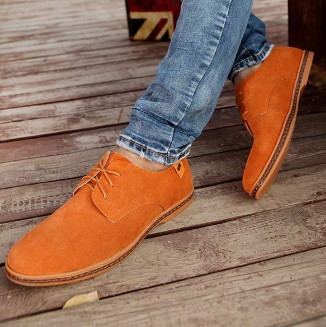 Mees™ Élégantes Chaussures à Lacets en Suède Classiques pour Hommes