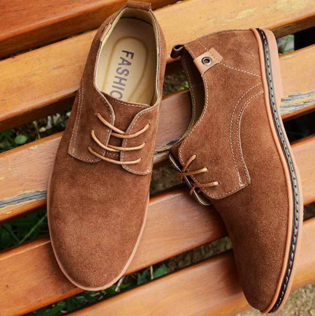 Mees™ Élégantes Chaussures à Lacets en Suède Classiques pour Hommes
