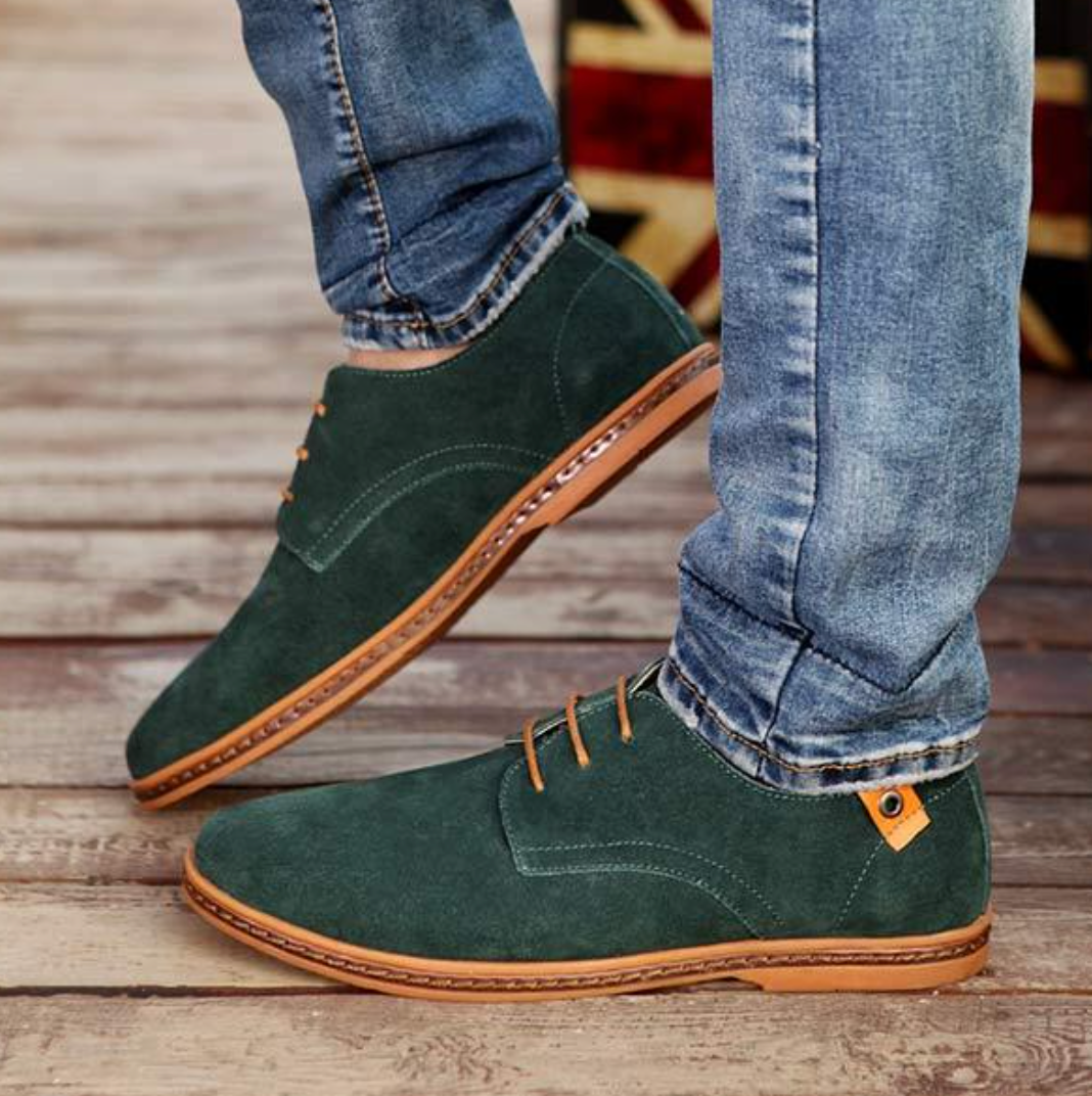 Mees™ Élégantes Chaussures à Lacets en Suède Classiques pour Hommes