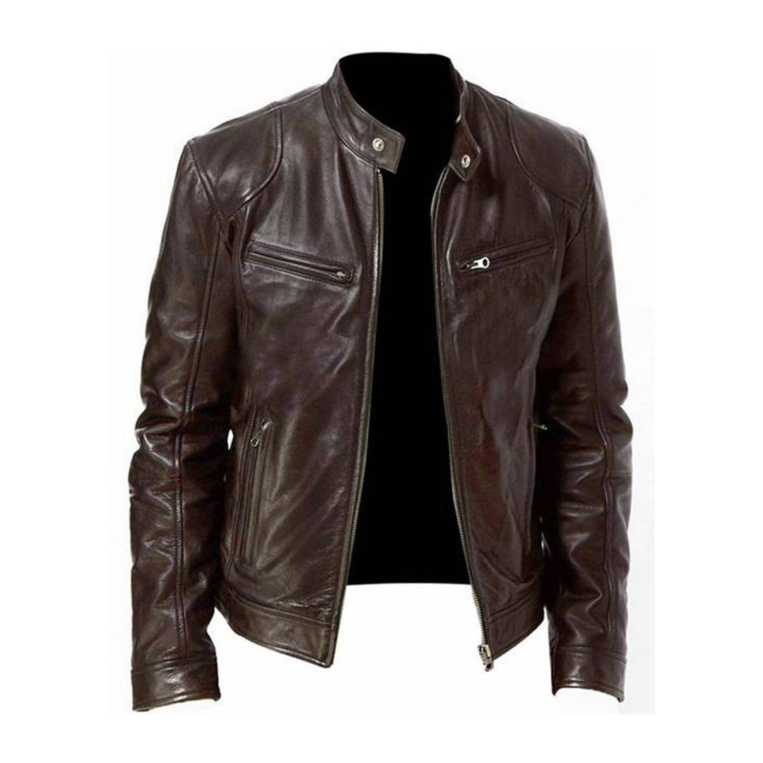 Veste en cuir stylée pour homme - Collection MIKEL