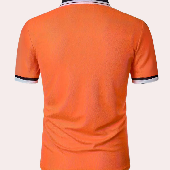 Martin - Polo pour homme stylé en orange pour une allure classique.