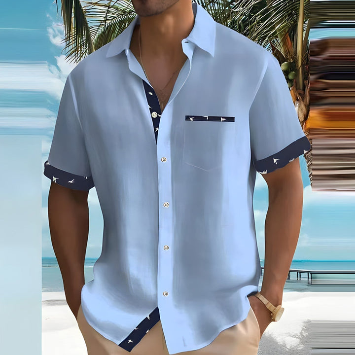 Fabian - Chemise élégante pour homme à manches courtes et fermeture à boutons pour un look chic.