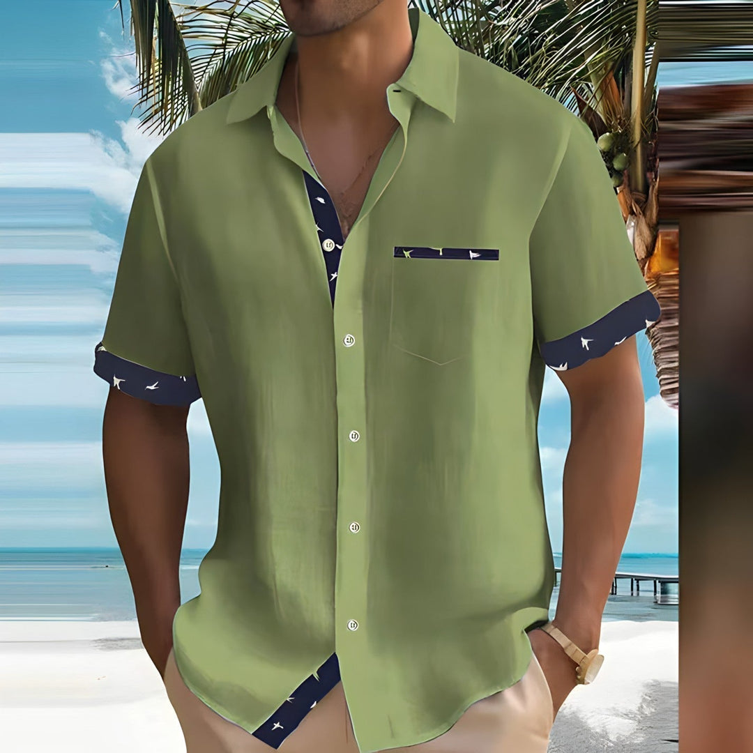 Fabian - Chemise élégante pour homme à manches courtes et fermeture à boutons pour un look chic.