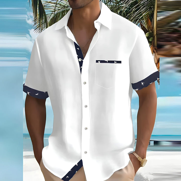 Fabian - Chemise élégante pour homme à manches courtes et fermeture à boutons pour un look chic.