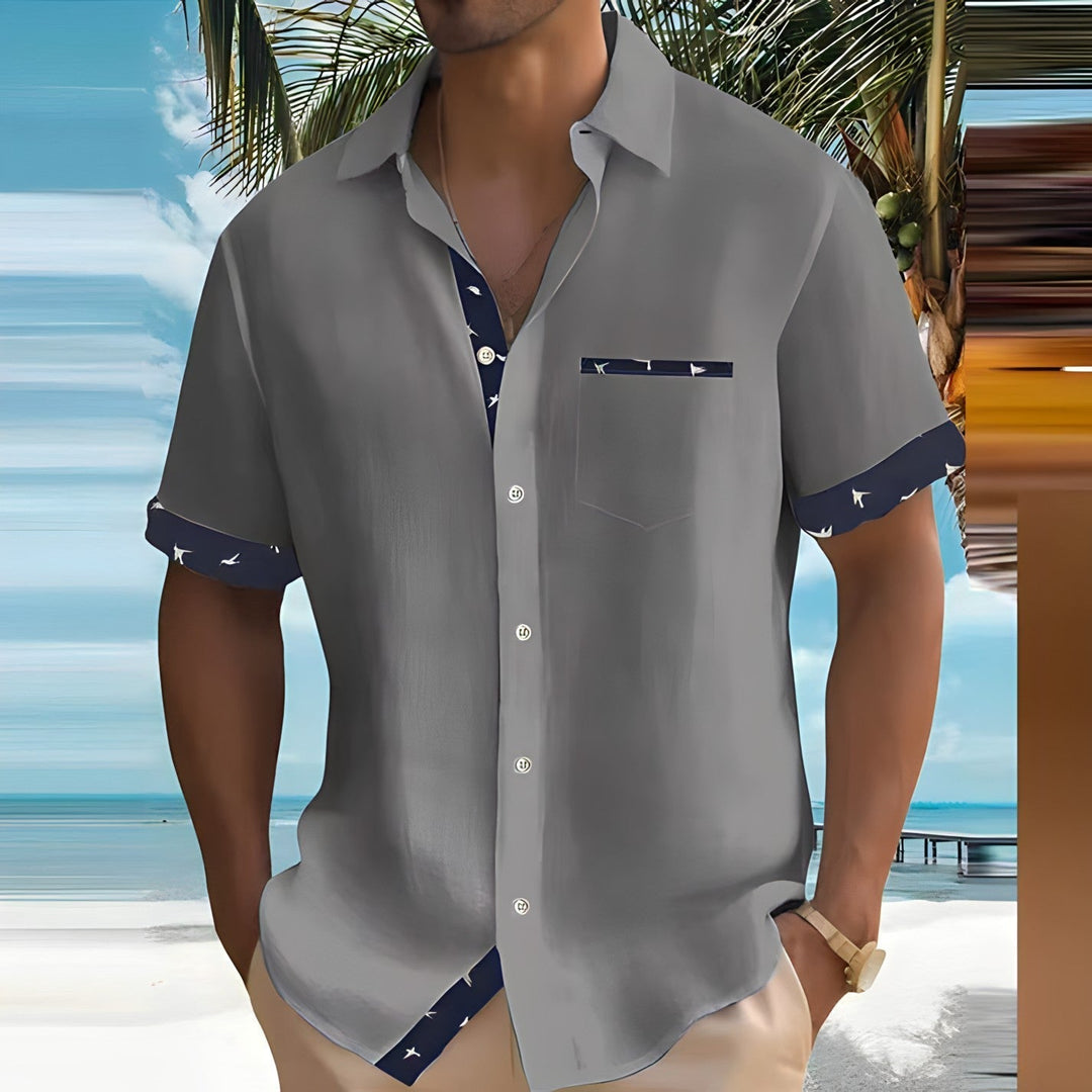 Fabian - Chemise élégante pour homme à manches courtes et fermeture à boutons pour un look chic.