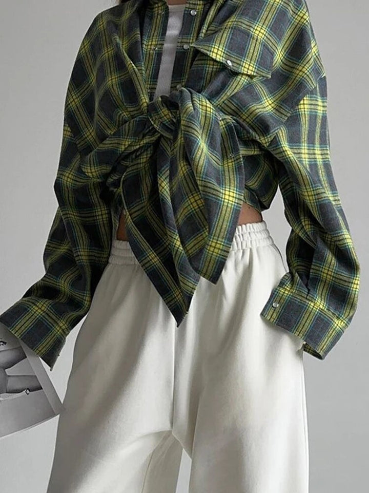 Carrie | Chemise à carreaux élégante en flanelle pour un look raffiné