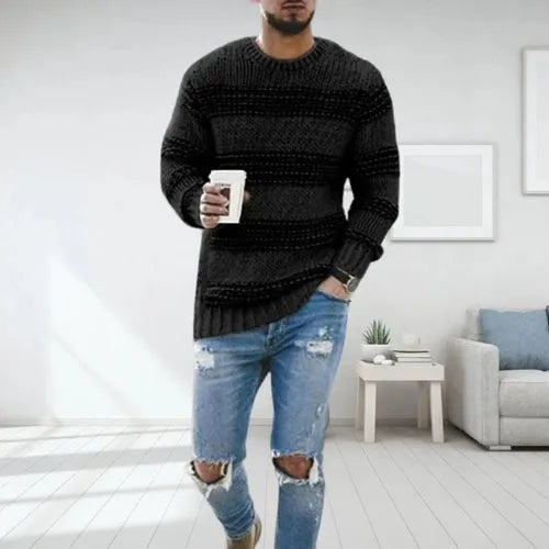 Sven™ Pull Rayé Élégant pour Hommes pour un Look Tendance et Confortable
