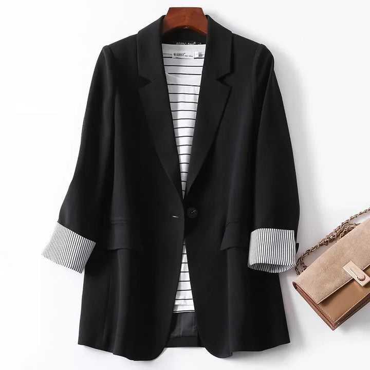 Bella - Blazer patchwork chic pour la femme moderne