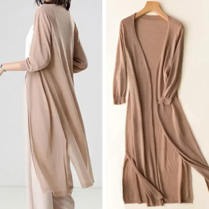 Junae - Manteau en Laine Long et Léger pour l'Élégance et le Confort