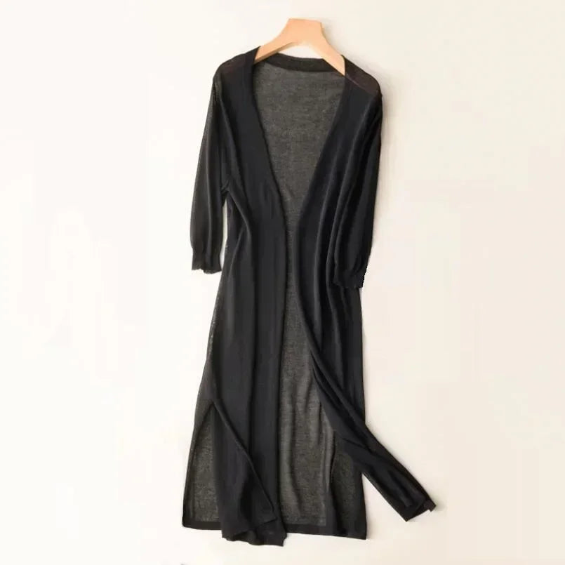 Junae - Manteau en Laine Long et Léger pour l'Élégance et le Confort