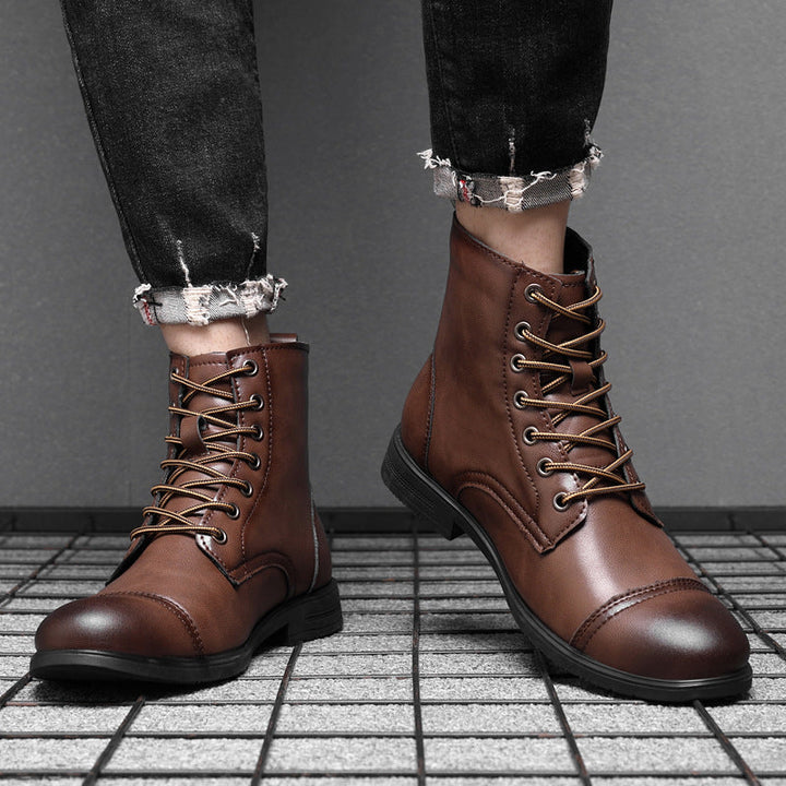 Bottes en Cuir Élégantes pour Hommes Hugo™ avec Lacets pour un Style Intemporel