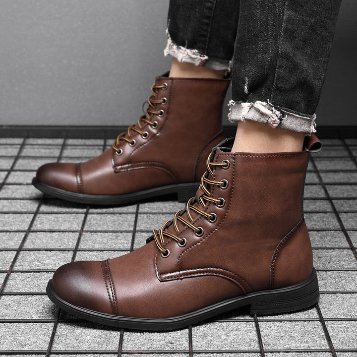 Bottes en Cuir Élégantes pour Hommes Hugo™ avec Lacets pour un Style Intemporel