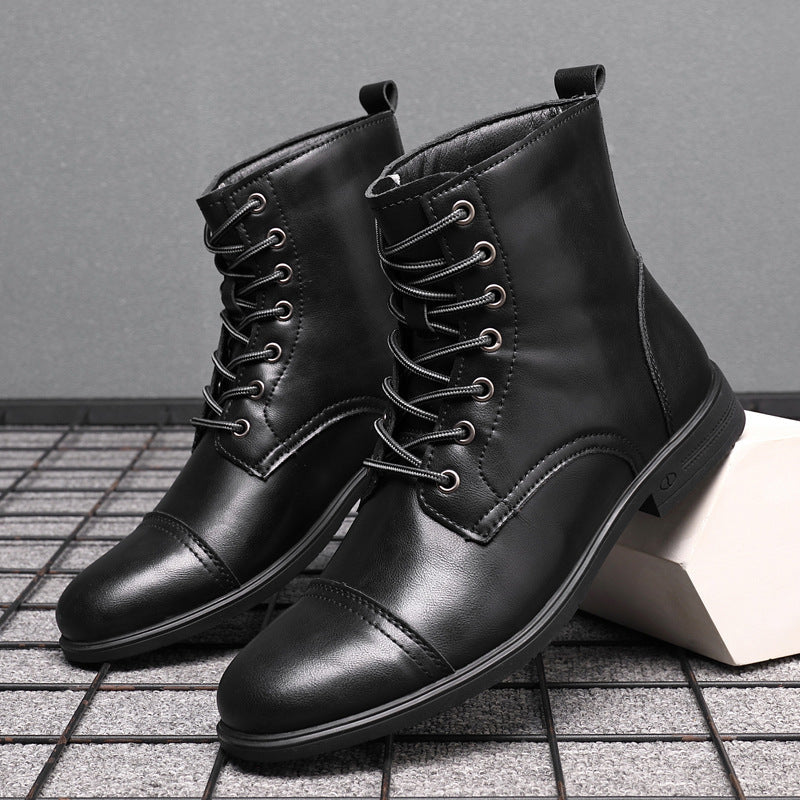 Bottes en Cuir Élégantes pour Hommes Hugo™ avec Lacets pour un Style Intemporel