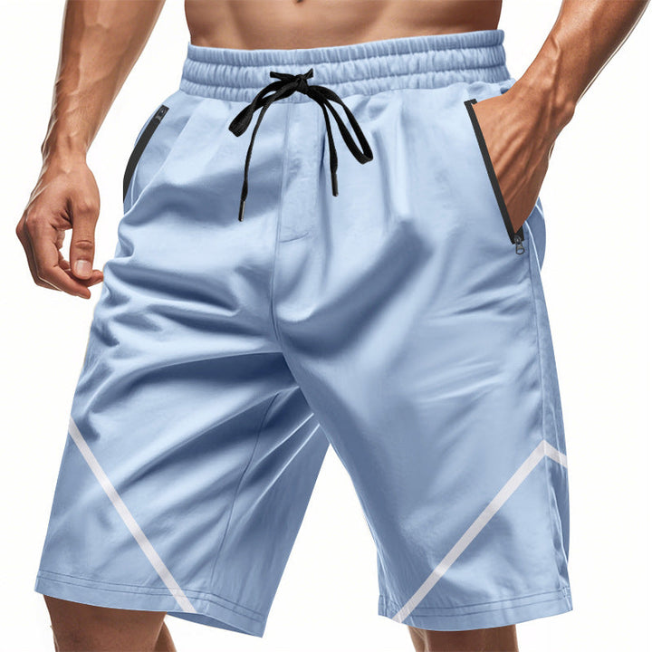 Shorts de sport pour hommes ultimes - respirants, séchage rapide et légers - coupe ample avec longueur genou et poches zippées pratiques.