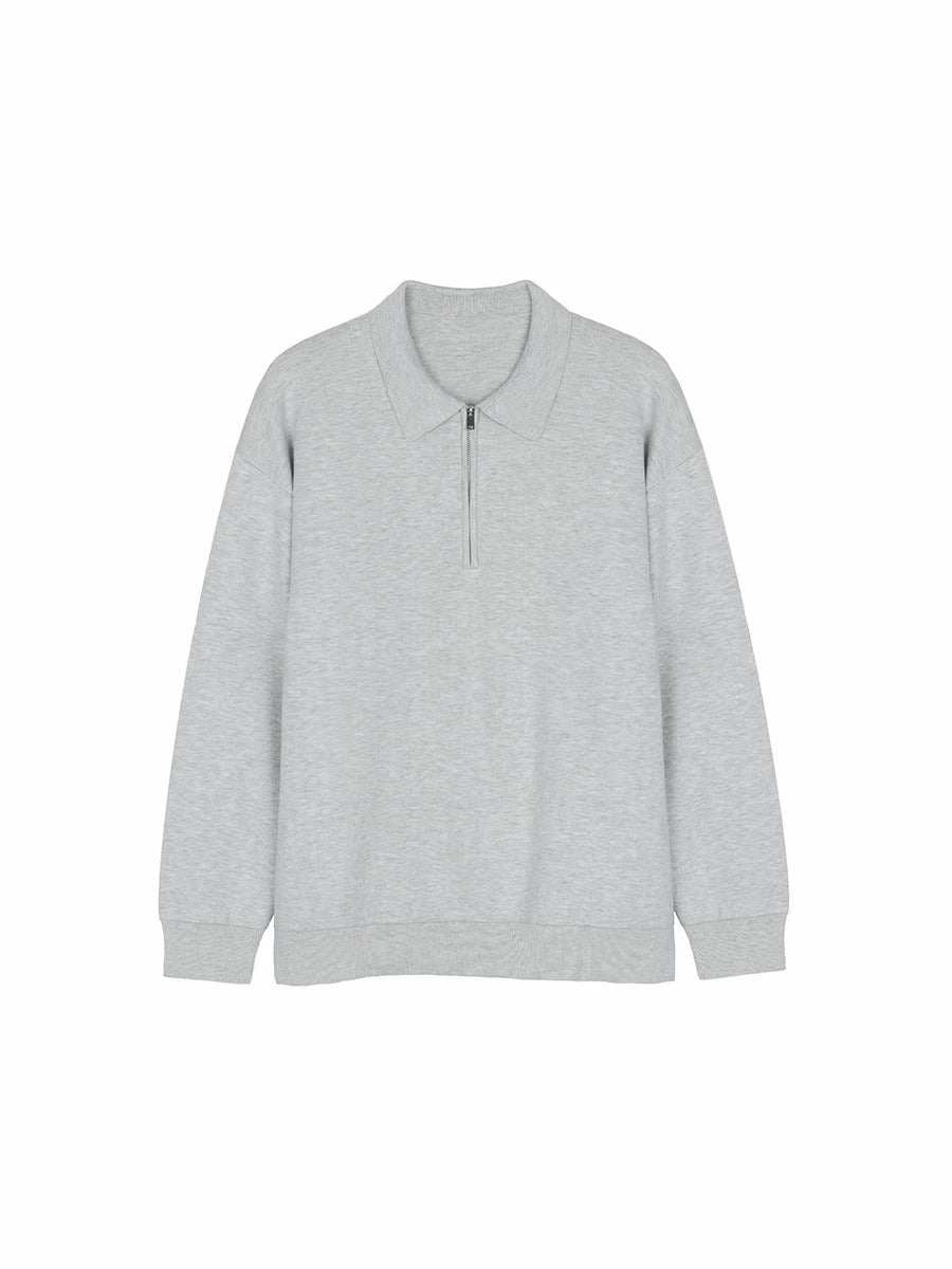 Sweatshirt™ Confortable et Élégant avec Col Polo pour un Ajustement Détendu