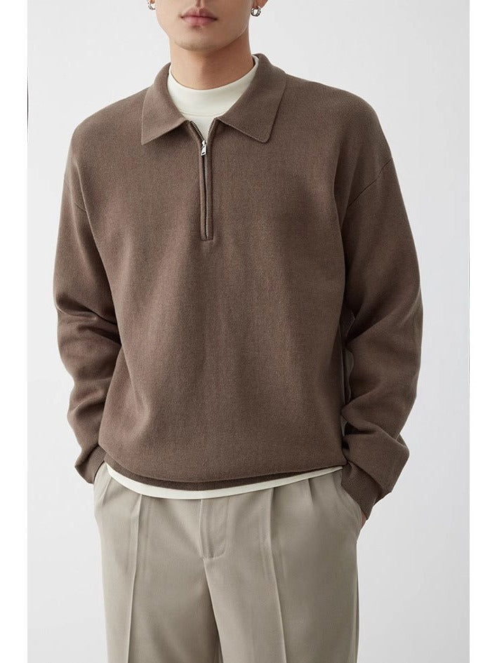 Sweatshirt™ Confortable et Élégant avec Col Polo pour un Ajustement Détendu