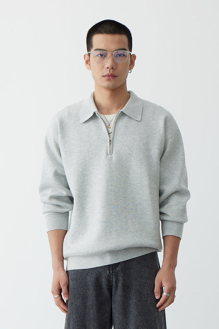 Sweatshirt™ Confortable et Élégant avec Col Polo pour un Ajustement Détendu