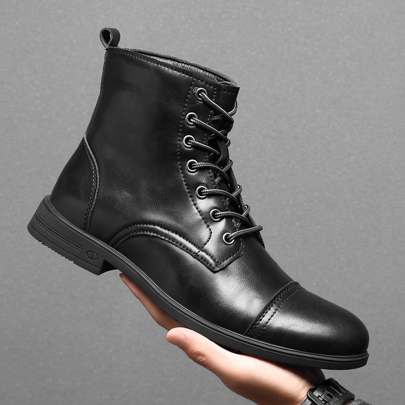 Bottes en Cuir Élégantes pour Hommes Hugo™ avec Lacets pour un Style Intemporel