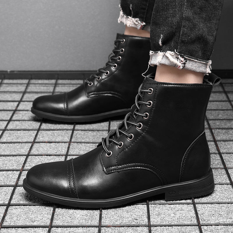Bottes en Cuir Élégantes pour Hommes Hugo™ avec Lacets pour un Style Intemporel