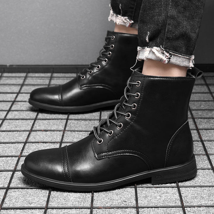 Bottes en Cuir Élégantes pour Hommes Hugo™ avec Lacets pour un Style Intemporel