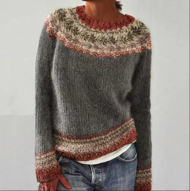 Livia - Pull Vintage Tricoté pour un Look Printanier Frais et Tendance