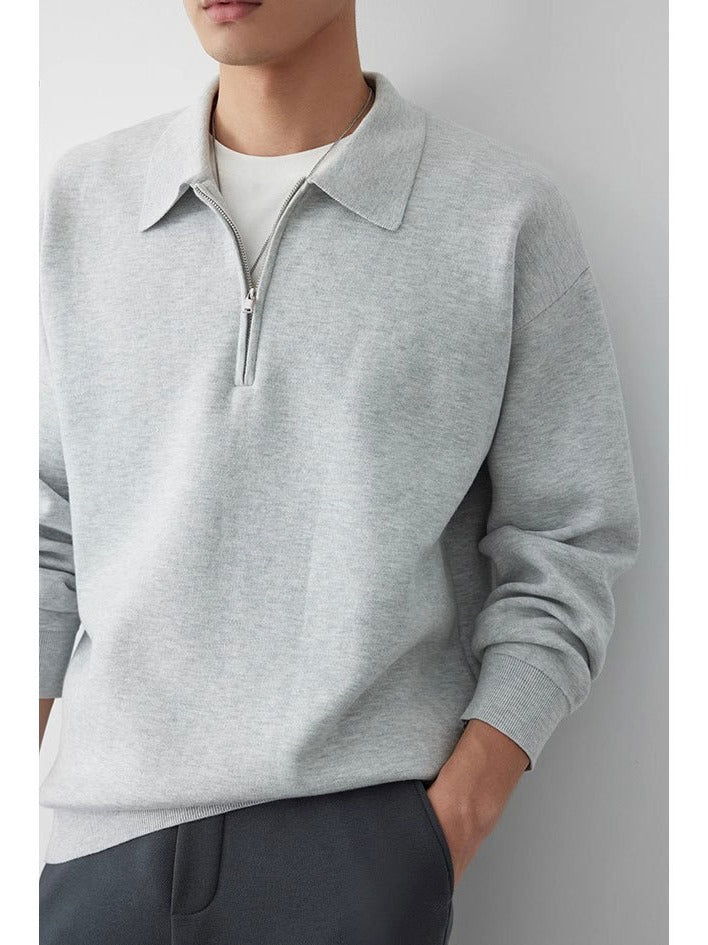 Sweatshirt™ Confortable et Élégant avec Col Polo pour un Ajustement Détendu