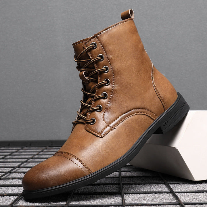 Bottes en Cuir Élégantes pour Hommes Hugo™ avec Lacets pour un Style Intemporel