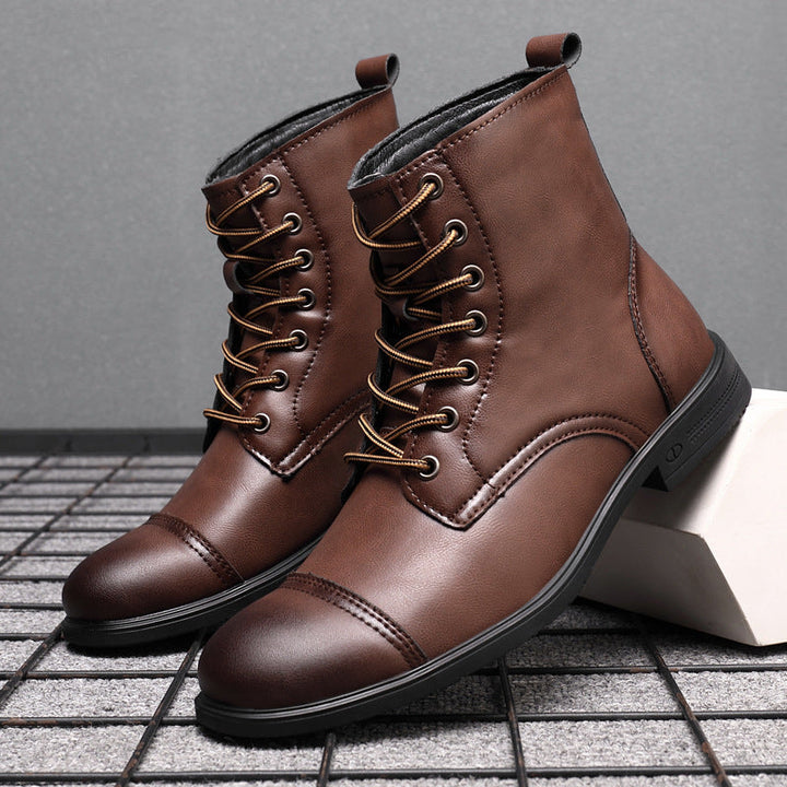 Bottes en Cuir Élégantes pour Hommes Hugo™ avec Lacets pour un Style Intemporel