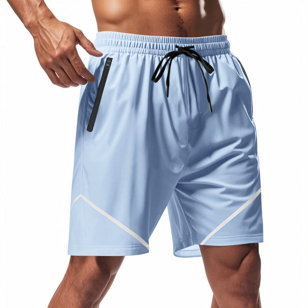 Shorts de sport pour hommes ultimes - respirants, séchage rapide et légers - coupe ample avec longueur genou et poches zippées pratiques.