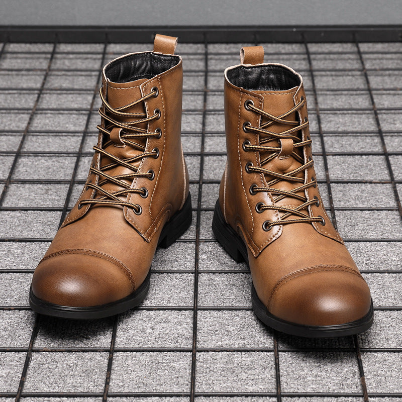 Bottes en Cuir Élégantes pour Hommes Hugo™ avec Lacets pour un Style Intemporel