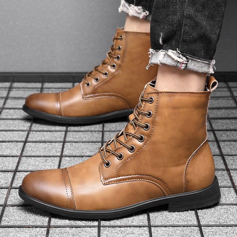 Bottes en Cuir Élégantes pour Hommes Hugo™ avec Lacets pour un Style Intemporel