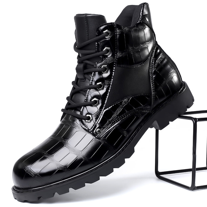 Bottes pour hommes Ed™ Luxe avec un design crocodile élégant