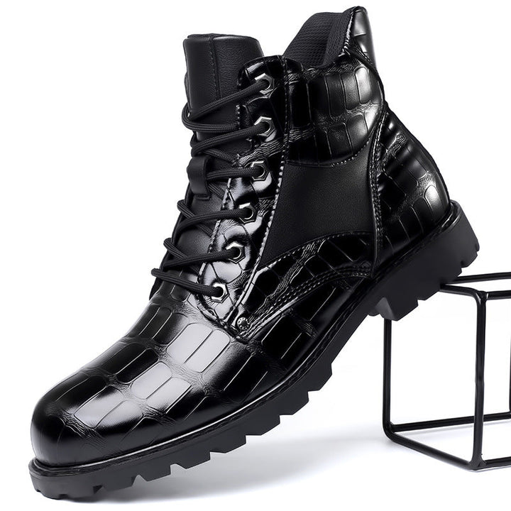Bottes pour hommes Ed™ Luxe avec un design crocodile élégant