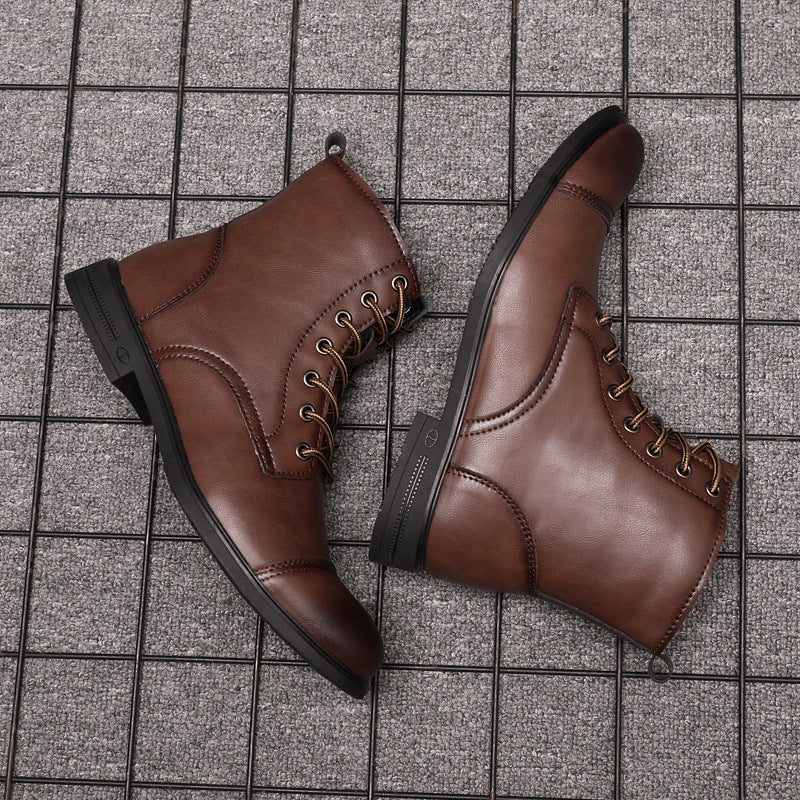 Bottes en Cuir Élégantes pour Hommes Hugo™ avec Lacets pour un Style Intemporel