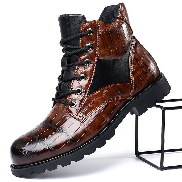 Bottes pour hommes Ed™ Luxe avec un design crocodile élégant