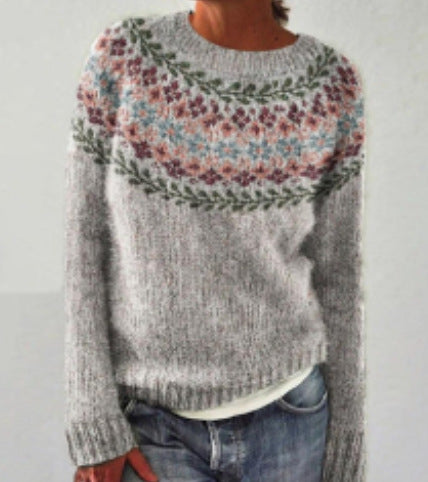 Livia - Pull Vintage Tricoté pour un Look Printanier Frais et Tendance