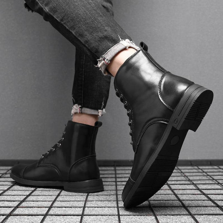 Bottes en Cuir Élégantes pour Hommes Hugo™ avec Lacets pour un Style Intemporel