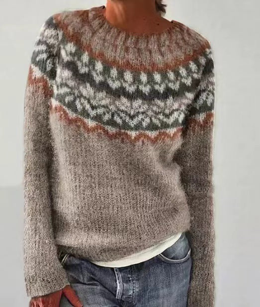 Livia - Pull Vintage Tricoté pour un Look Printanier Frais et Tendance