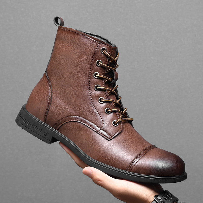 Bottes en Cuir Élégantes pour Hommes Hugo™ avec Lacets pour un Style Intemporel