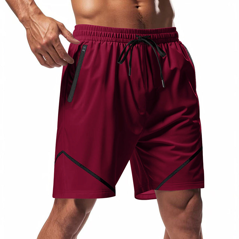 Shorts de sport pour hommes ultimes - respirants, séchage rapide et légers - coupe ample avec longueur genou et poches zippées pratiques.