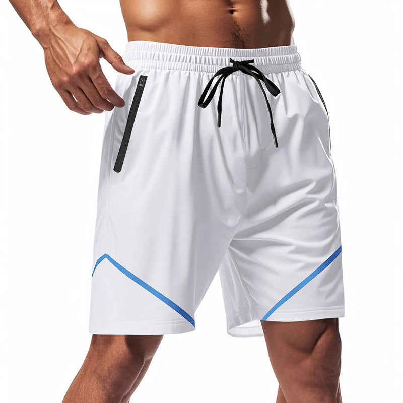 Shorts de sport pour hommes ultimes - respirants, séchage rapide et légers - coupe ample avec longueur genou et poches zippées pratiques.