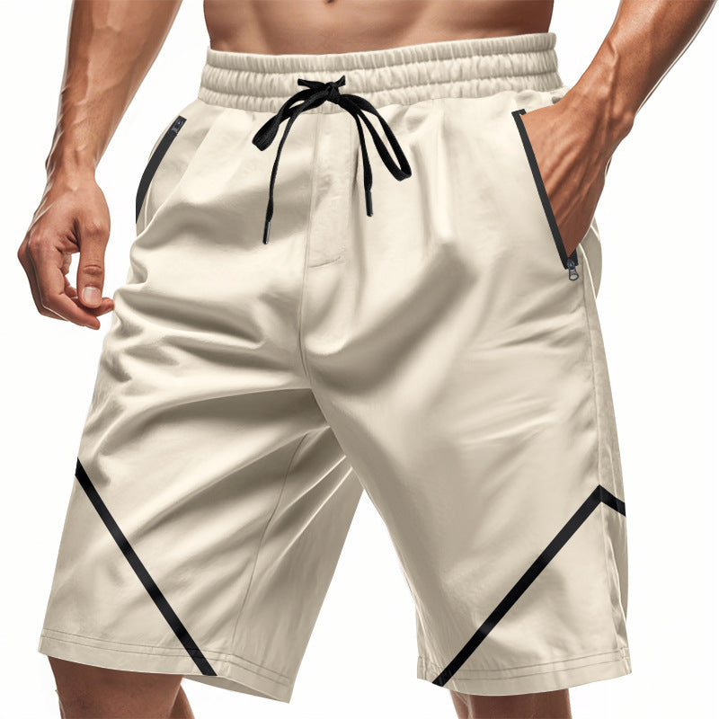 Shorts de sport pour hommes ultimes - respirants, séchage rapide et légers - coupe ample avec longueur genou et poches zippées pratiques.