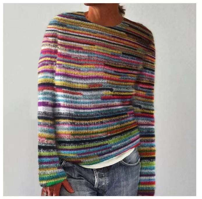 Livia - Pull Vintage Tricoté pour un Look Printanier Frais et Tendance