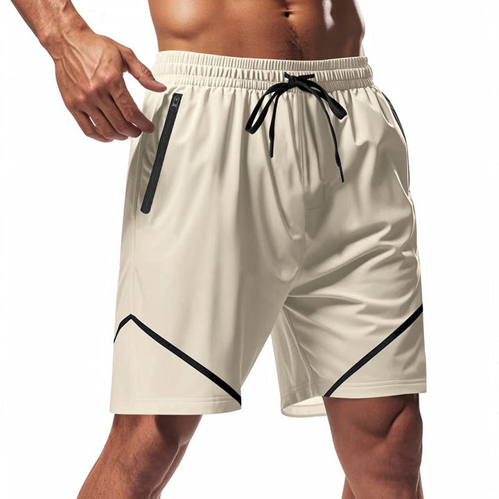 Shorts de sport pour hommes ultimes - respirants, séchage rapide et légers - coupe ample avec longueur genou et poches zippées pratiques.