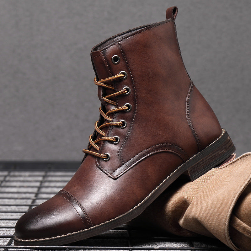 Bottes en Cuir Élégantes pour Hommes Hugo™ avec Lacets pour un Style Intemporel