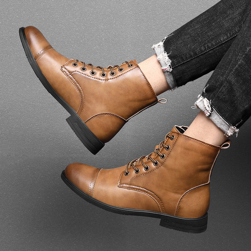 Bottes en Cuir Élégantes pour Hommes Hugo™ avec Lacets pour un Style Intemporel